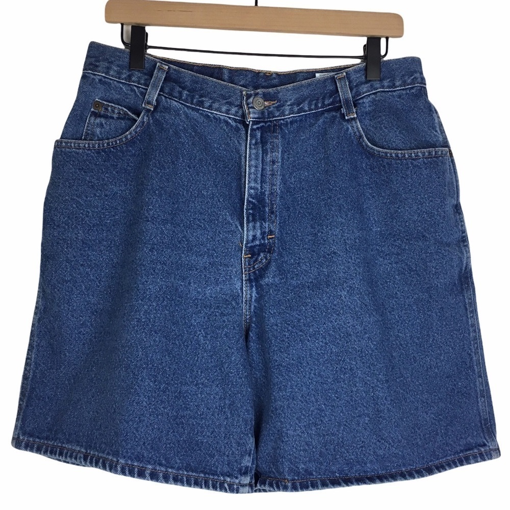 GITANO Vintage Jean Shorts Denim High Waist Mom 90s Zip Fly Petite Plus Size 16P